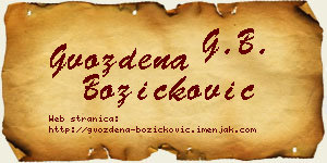 Gvozdena Božičković vizit kartica
